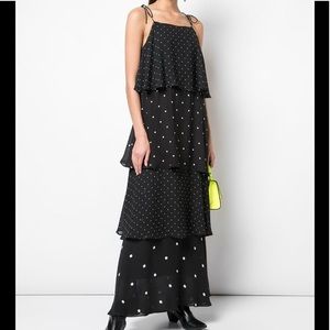 Anine Bing Polka Dot Tiered Dress